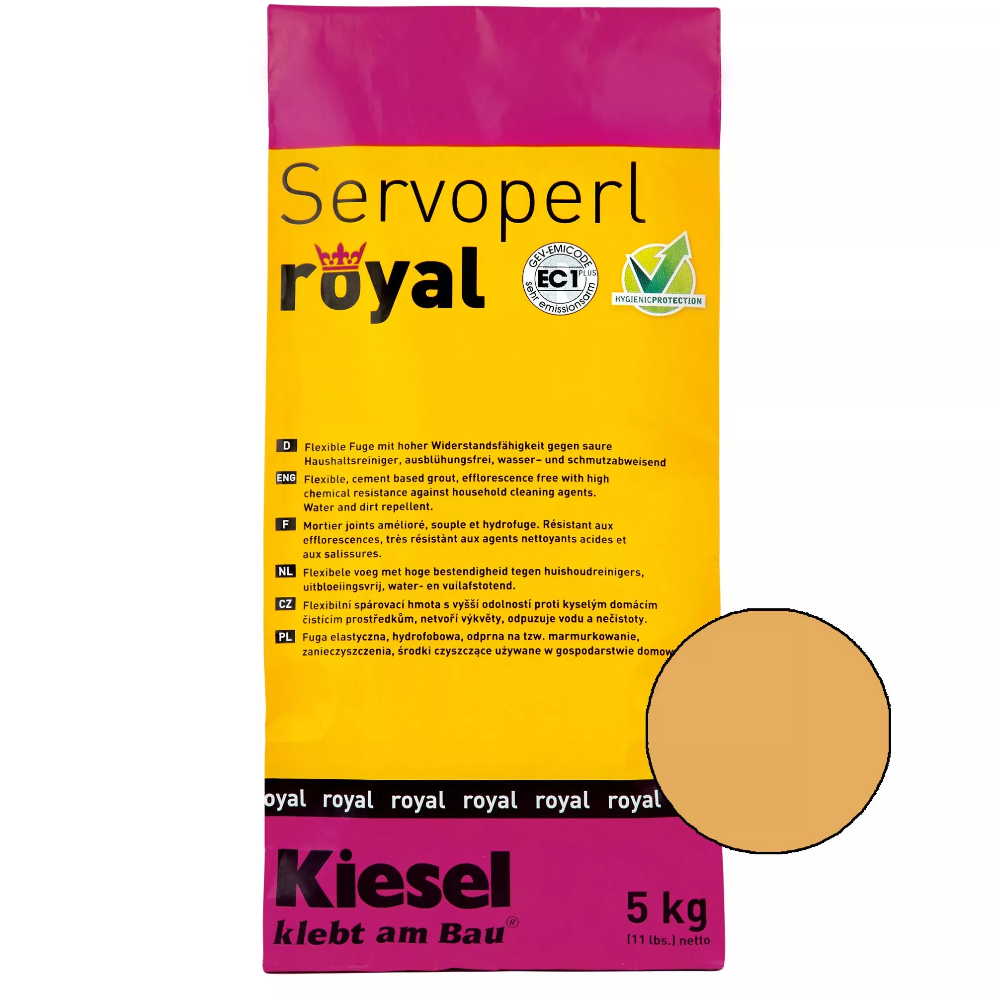 Kiesel Servoperl Royal - Fleksibel, Vand- Og Snavsafvisende Samling (5KG Sahara)