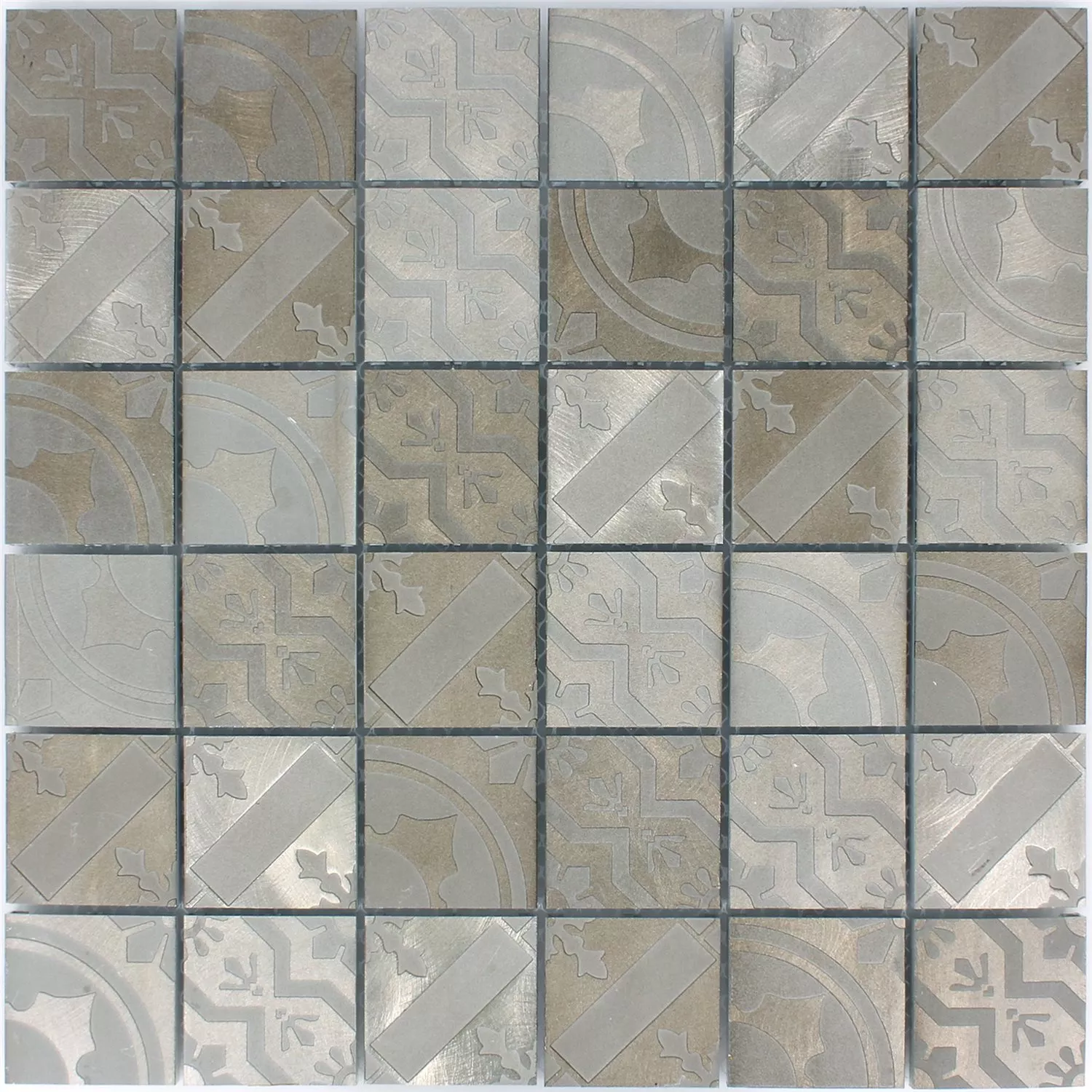 Mosaik Fliser Aluminium Callao Brun