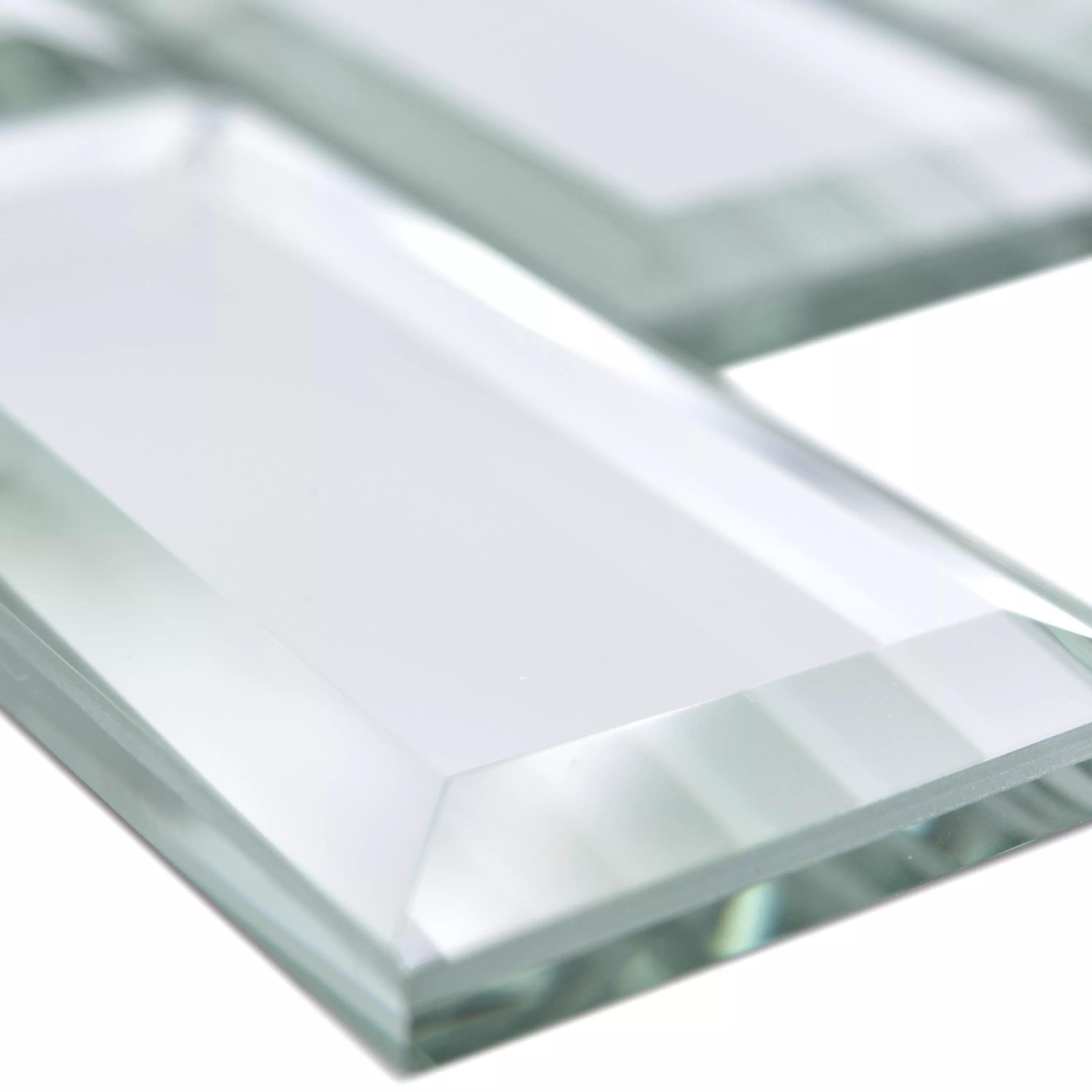 Prøve Spejl Metro Mosaik Fliser Reflexion Rektangel