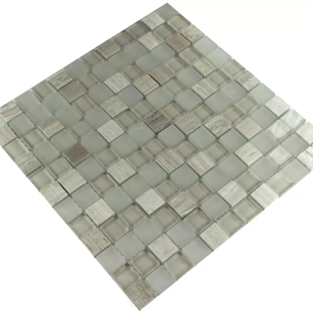 Mosaik Fliser Glas Marmor Burlywood 23x23x8mm