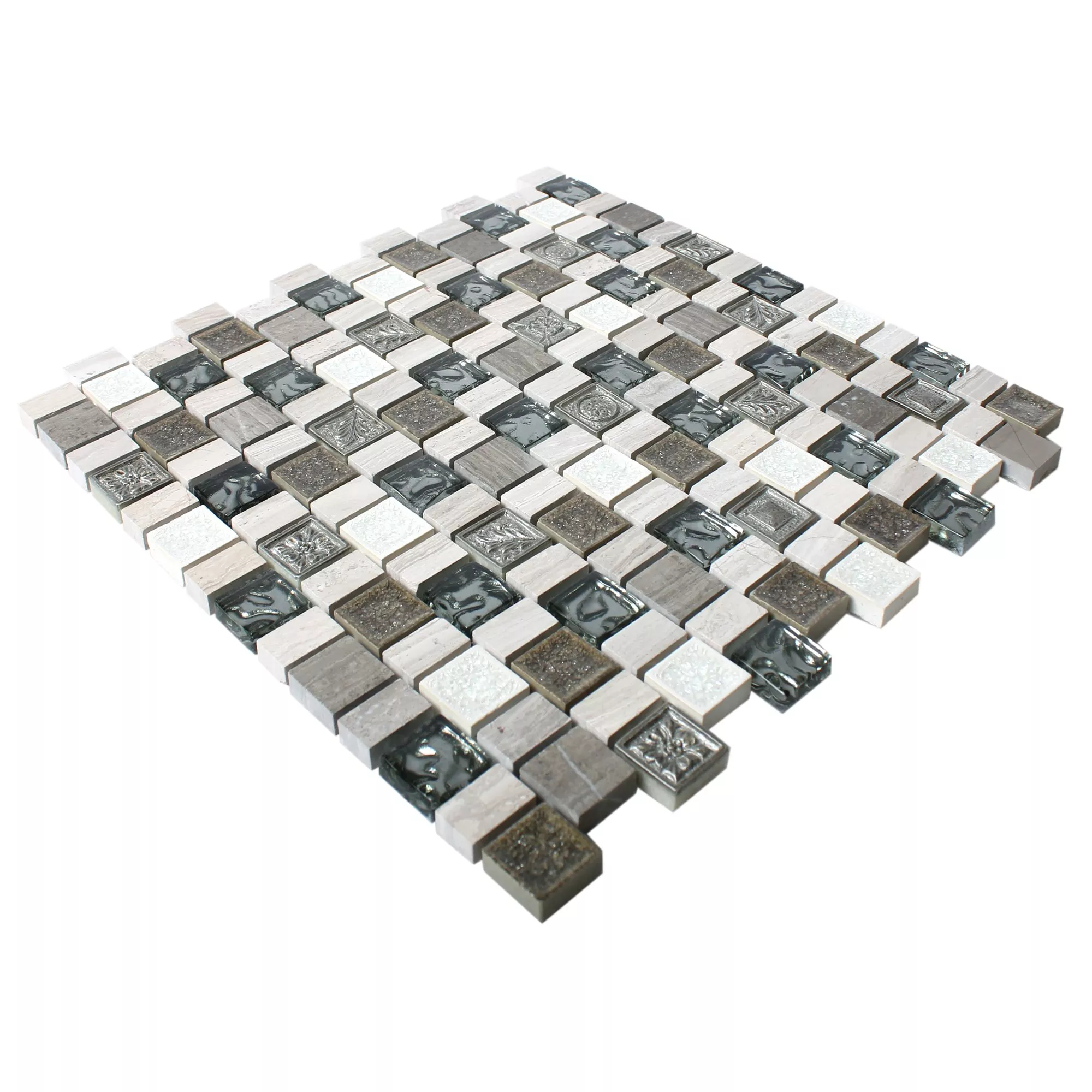 Mosaik Fliser Dresden Multiformat  Wood White Mix