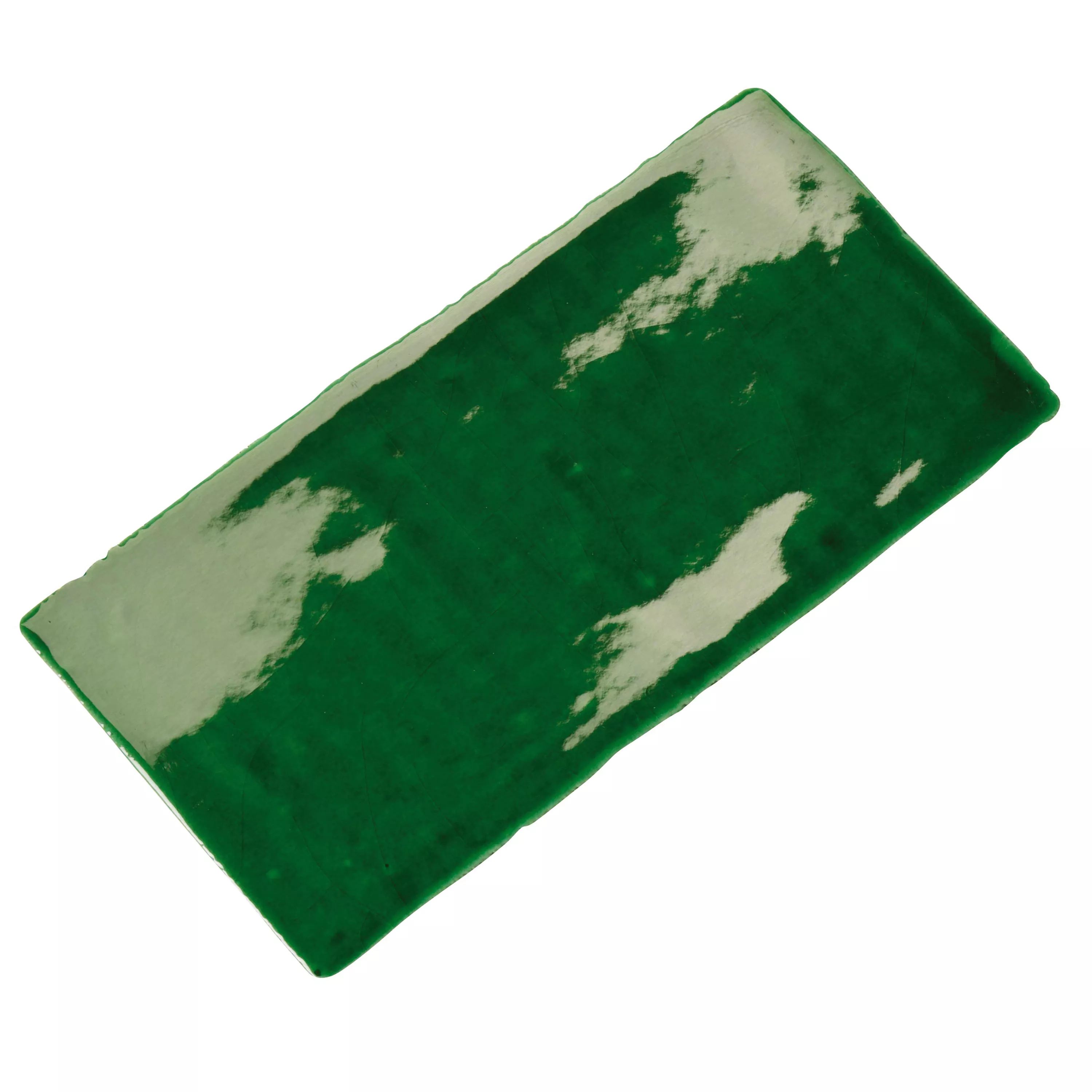 Vægfliser Algier Håndlavet 7,5x15cm Smaragdgrøn