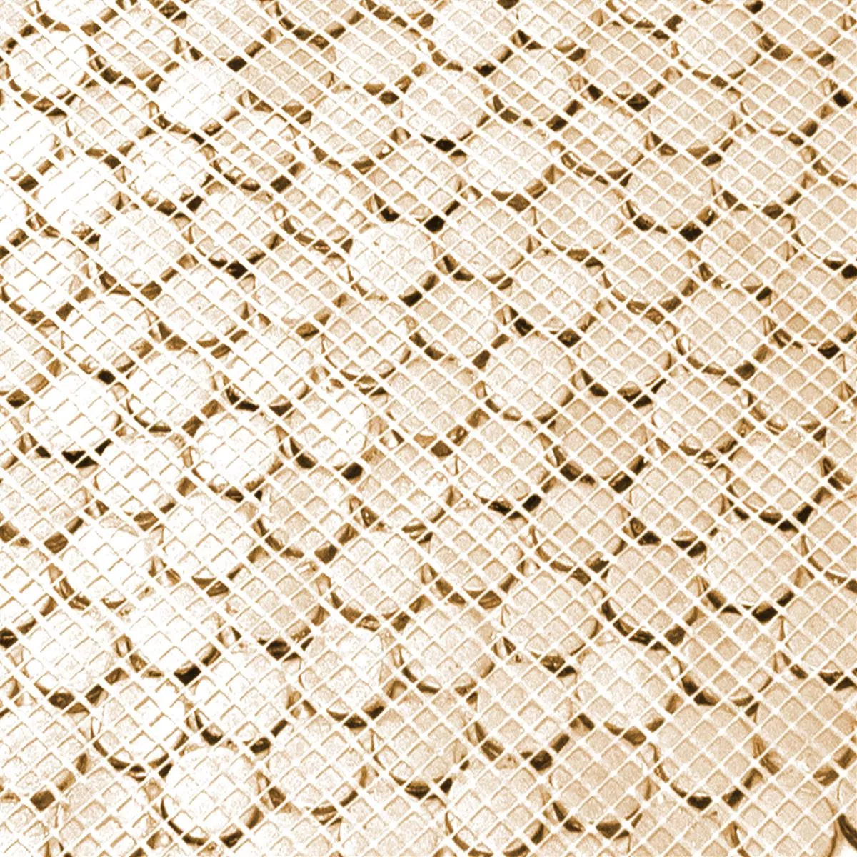 Metal Kobber Mosaik Fliser Copperfield Knopp