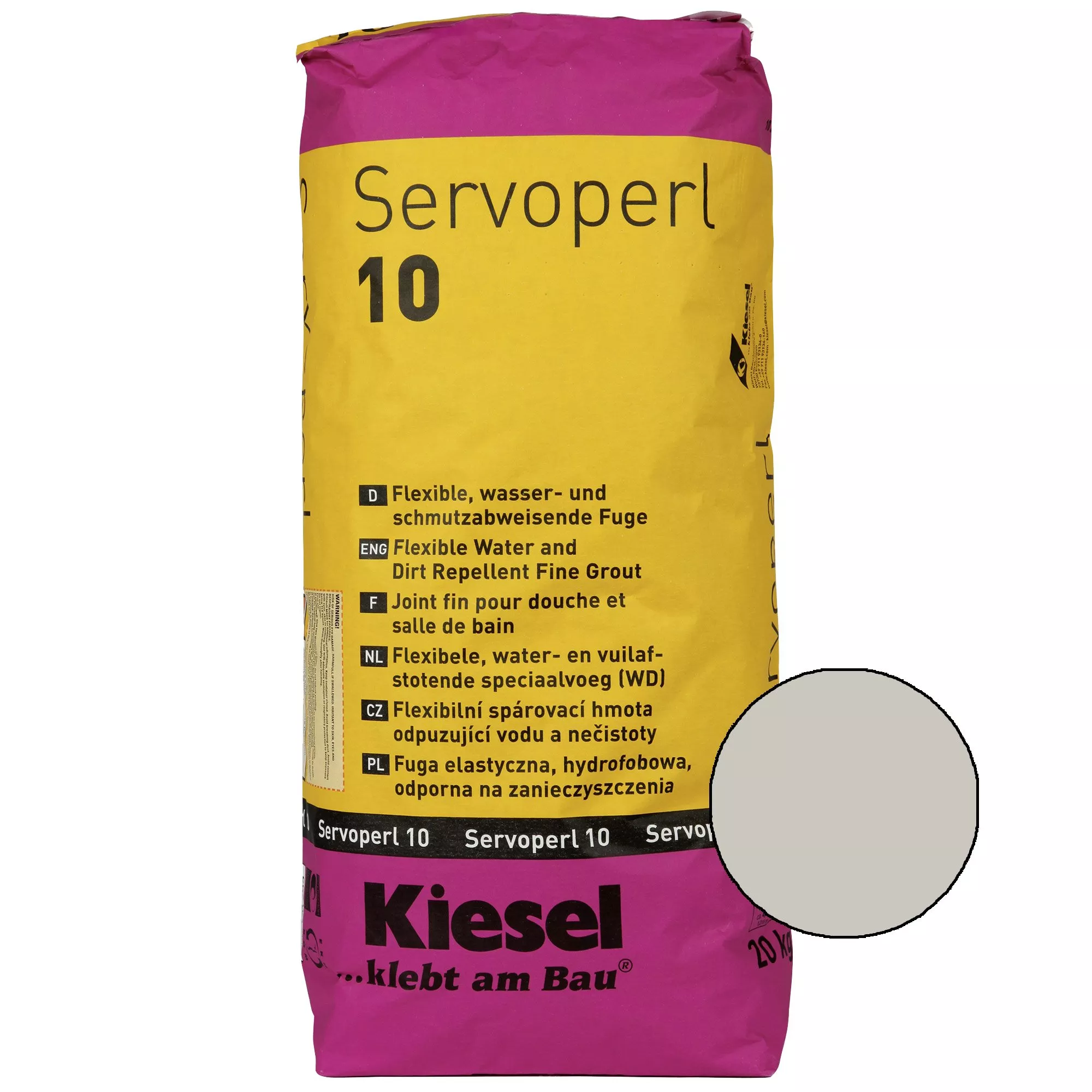Kiesel Servoperl 10 - Fleksibel Cementforbindelse (20 Kg Sølvgrå)