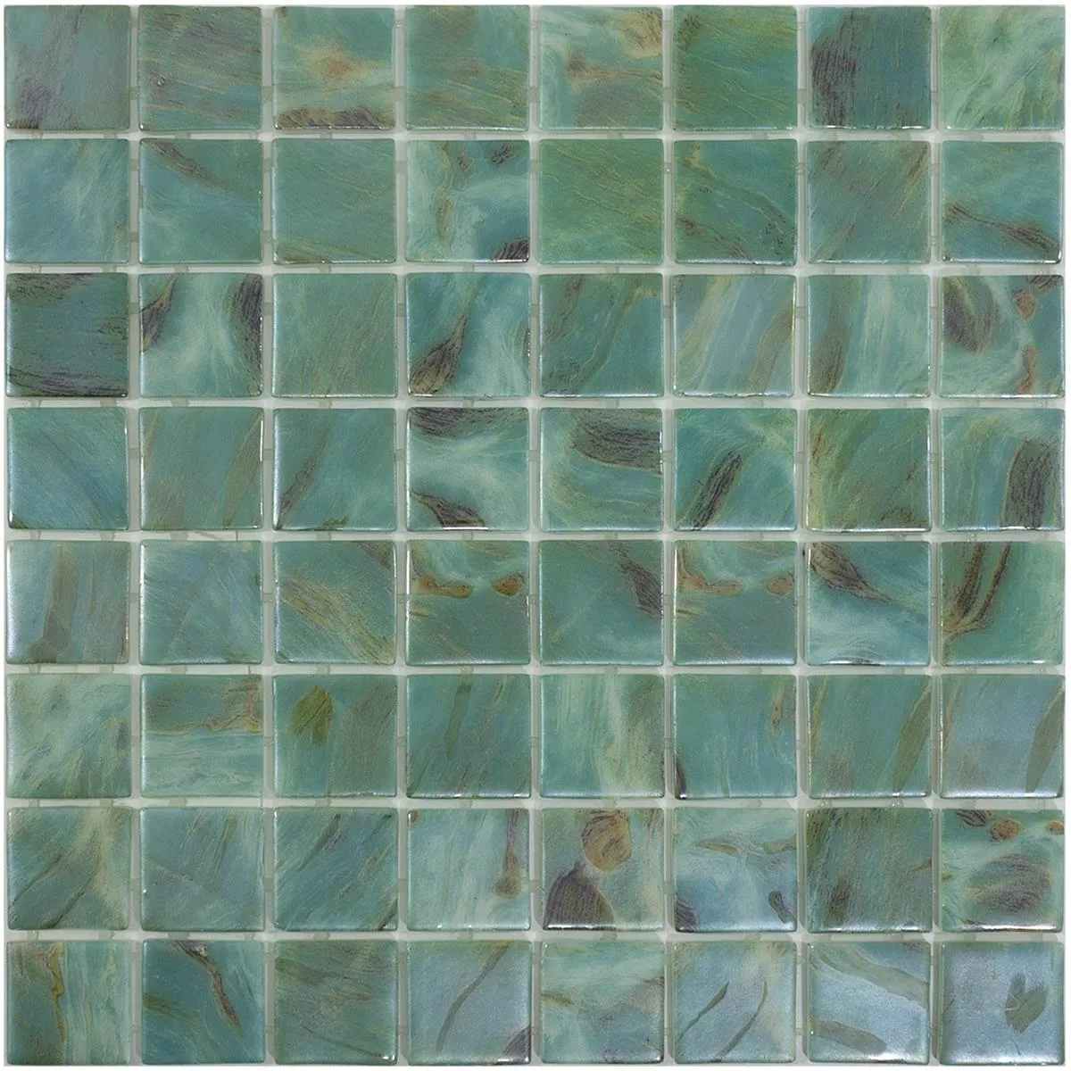 Glas Swimmingpool Mosaik Alassio Turkis 38