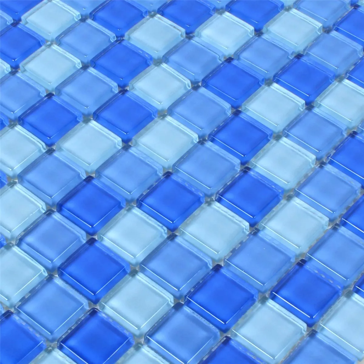 Glasmosaik Fliser Neptune Blå Mix