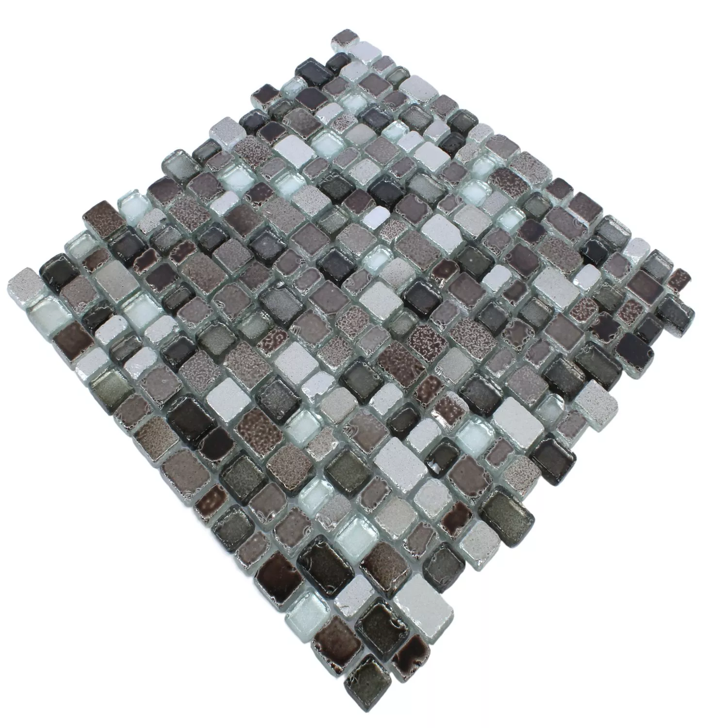 Prøve Mosaik Fliser Glas Roxy Gra Sølv
