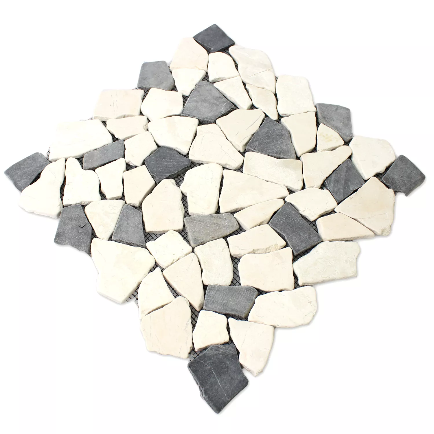 Mosaik Fliser Marmor Brud Biancone Java