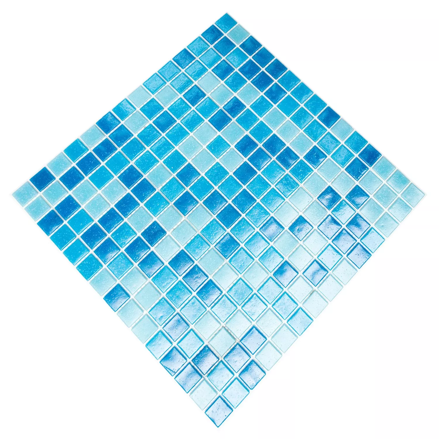 Prøve Glasmosaik Fliser Blå Mix